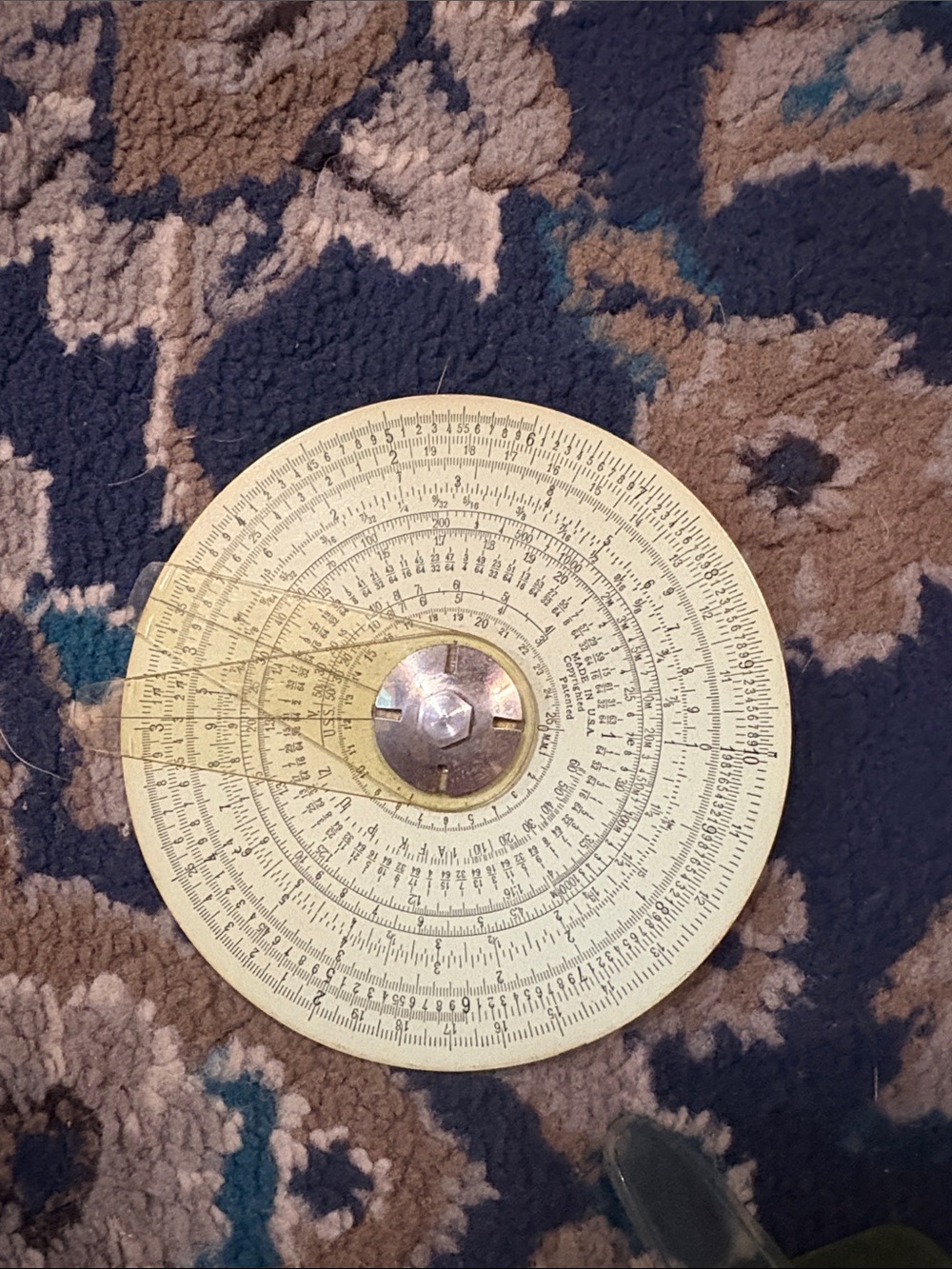 Vintage Gibson Midget Circular Slide Rule Collectible 1930s Slide Rule